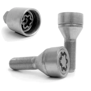 Tryg betaling | M12x1,5 Låsebolt Kegle 35mm - 17mm Top - Sølv