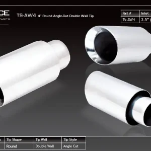 XForce Afgangsrør - 4" Double Wall Polished | Nyt i shoppen