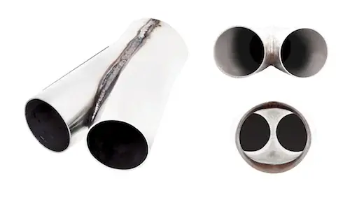 Spar mere | XForce Merge Pipe Rustfrit Stål - Twin 2.5″ til Single 3″