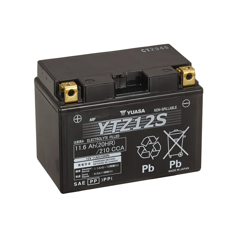 Yuasa - 12V 11.6Ah 210A Batteri - 102214 | Bestseller