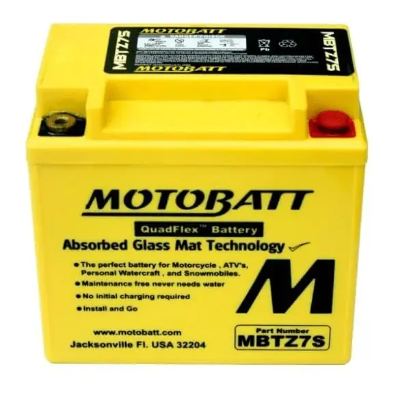 Motobatt - 12V 6,5Ah 100A Batteri - MBTZ7S | Ny på lager