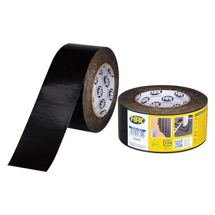 HPX PE film tape, sort uv, 60mm x 25m | Hurtig levering