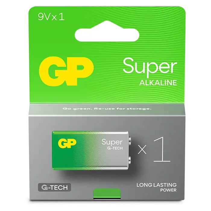 GP Super Alkaline 9V-batteri 6LF22/9V 1-pak | Særtilbud