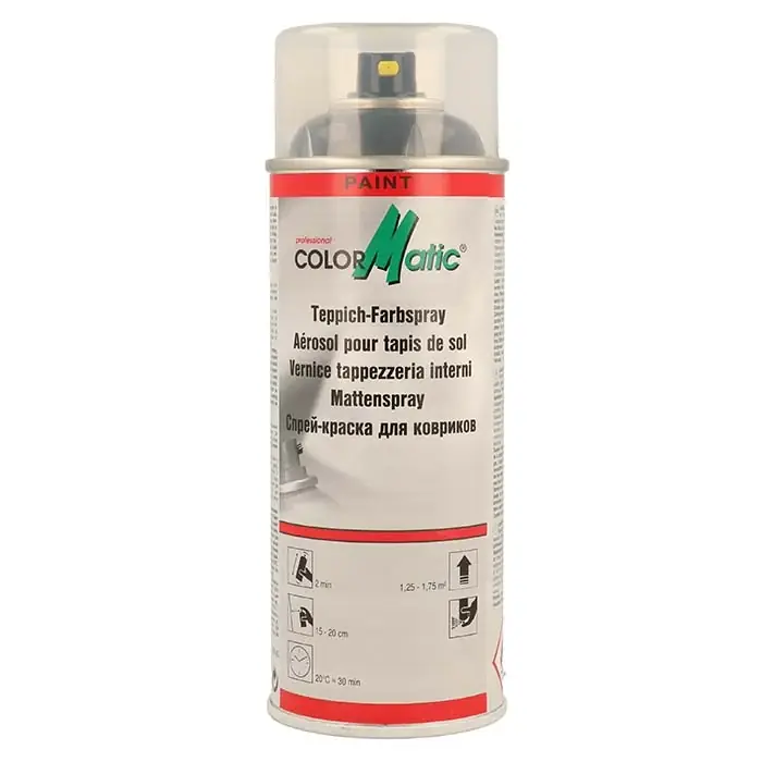 Eftertragtet | ColorMatic Tekstilspray antracit til bundmåtter 400ml.