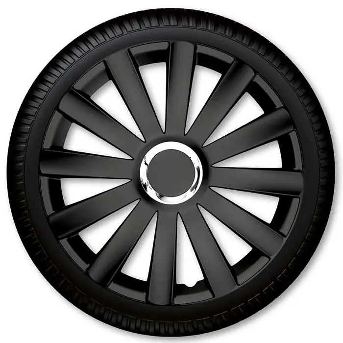 14" Spyder Pro sort hjulkapselsæt - Nyhed