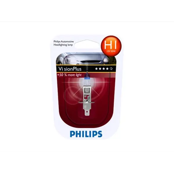 Philips Visionplus H1 55W 12V - 1 stk. - Sidste chance
