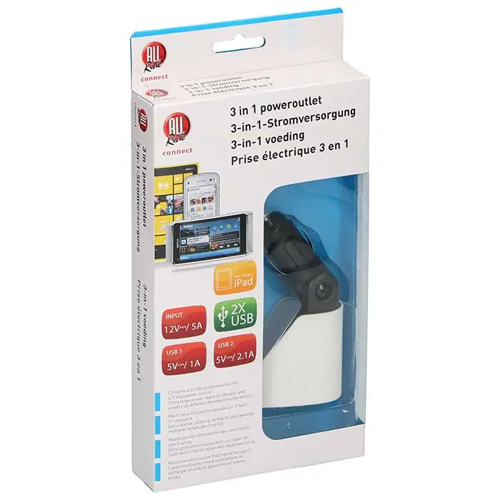 Fordelerstik 2xUSB 2.1a 1xcigar | Bedst sælgende