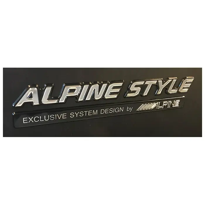 Alpine Style emblem sort/krom | Populært produkt