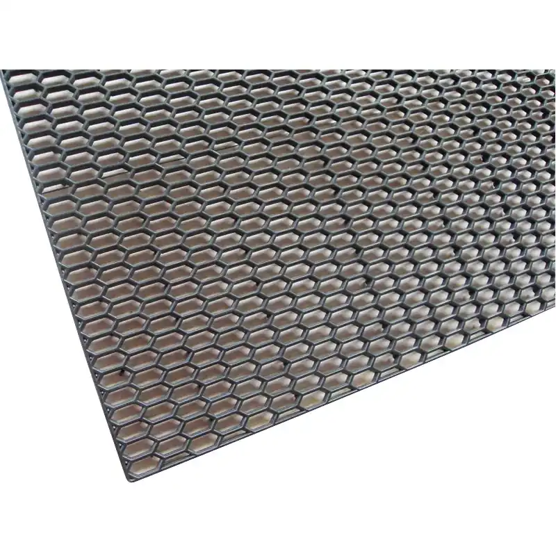 Udsalg - AutoStyle, Race Mesh Plade - Sort - 120x30cm - HEX Fine 18x7mm