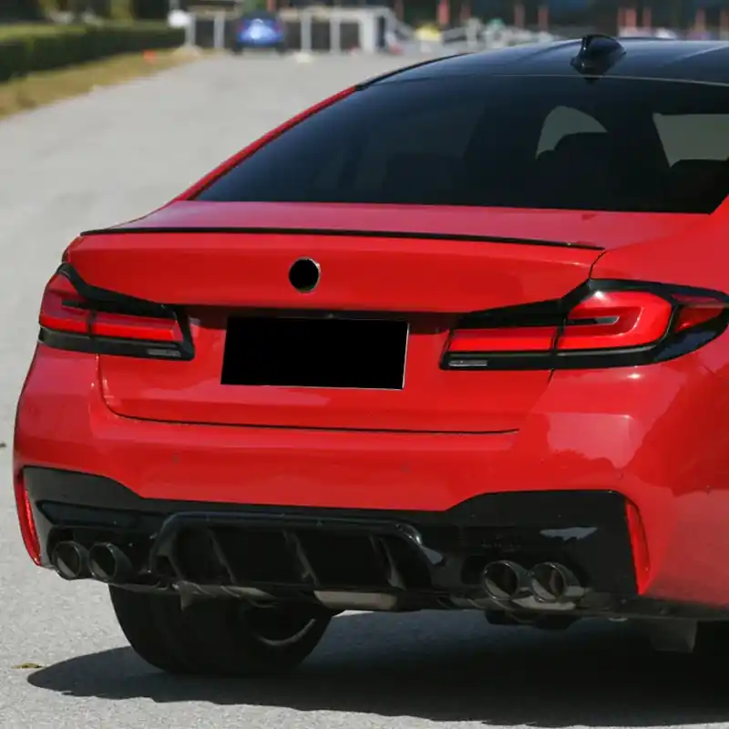 AutoStyle, Bagspoiler, Glossy Sort, Passer til BMW 5-Serie G30 Sedan (2016-2023) - Topkvalitet