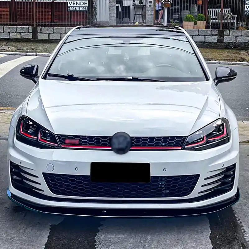 AutoStyle, Front spoiler lip, Glanssort ABS, Passer til Volkswagen Golf VII GTi/GTD/R/R-Line 2012-2017 | Helt ny