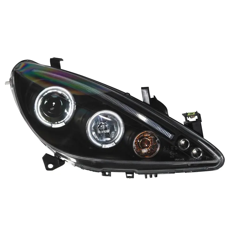 AutoStyle, Forlygter, Sort med Halos, Passer til Peugeot 307 (2001-2005) - Køb nu