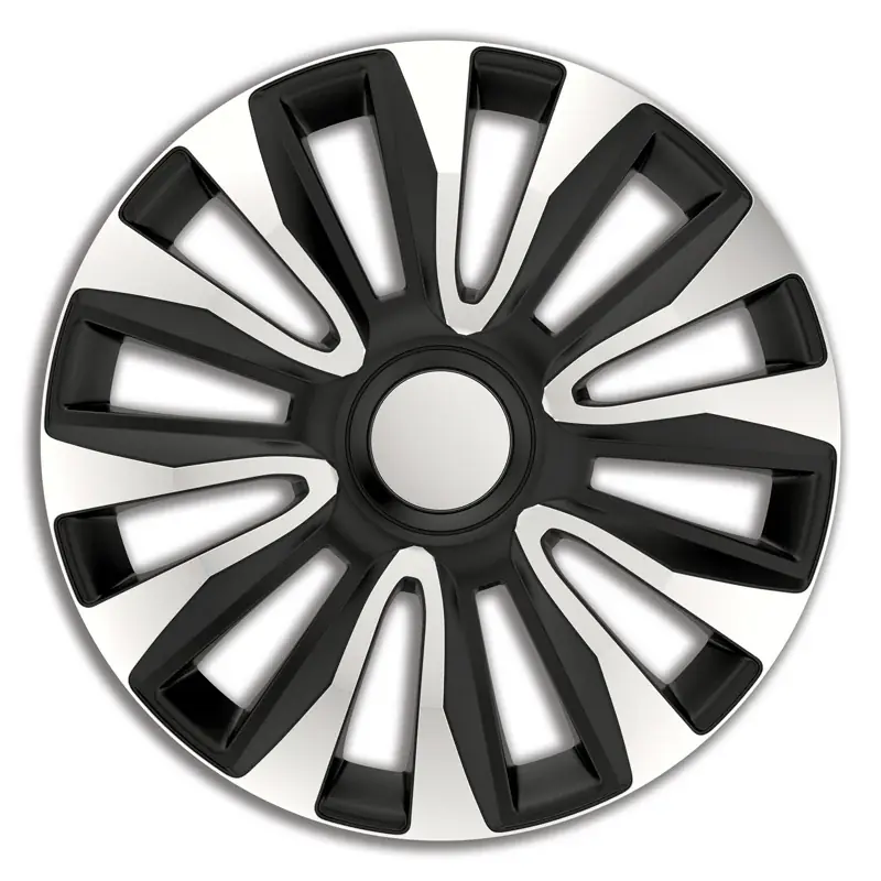 AutoStyle, Hjulkapsler, 4stk, Avalone 14-tommer silver/black | Fordelagtig pris