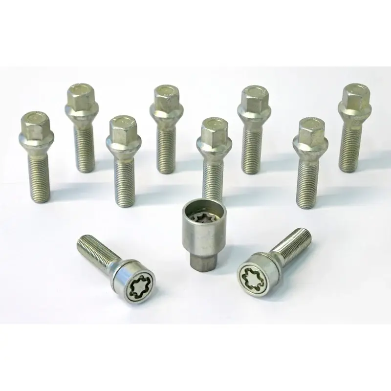 H&R, Wheel bolt Set Taper-Head M14x1.50 - længde 45mm - 10 pcs. - incl. wheel-locks - Ekspreslevering