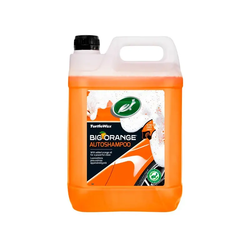 Turtle Wax, Big Orange Bilvask Shampoo, 5L, Effektiv rengøring med strålende glans - Nyt produkt