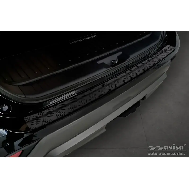 Avisa, Bagkofangerbeskytter, matsort, alu, passer til Toyota Highlander IV (XU70) 2020- ‘Riffled Plate‘ - Sikker handel