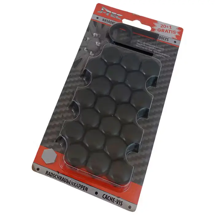 COVERLINE Møtrikskjuler 21 stk. 17 mm sort m. afmont værktøj - Outlet