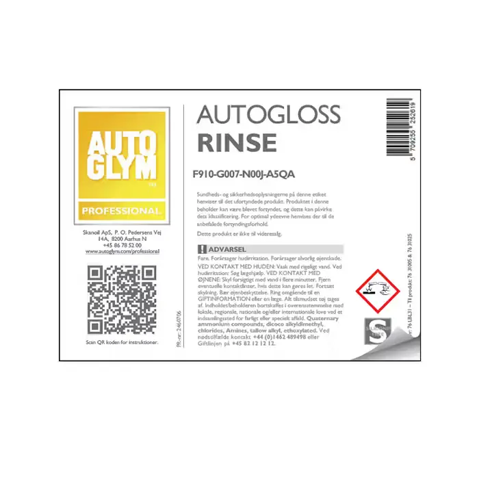 AUTOGLYM Label Autoglym Autogloss Rinse | Favorit blandt kunder