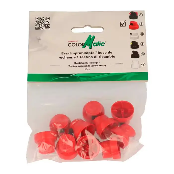 COLORMATIC ColorMatic Justerbar dyse, rød-sort (10 stk) - Premium kvalitet