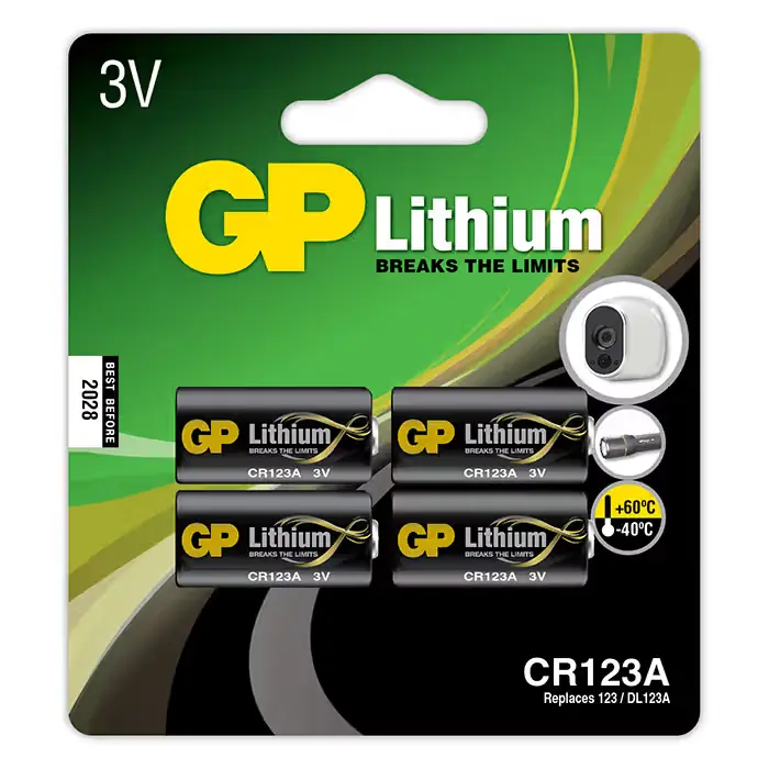 GP-BATTERI GP Pro Lithiumbatteri, CR 123A, 4-pak - Kundernes favorit
