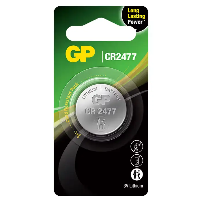 Tilgængelig nu - GP-BATTERI GP knapcelle, Lithium, CR2477, 1-pak