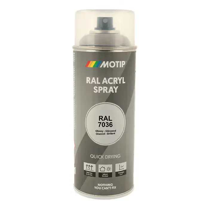 Begrænset lager - MOTIP Motip Ral 7036 high gloss platinum grey
