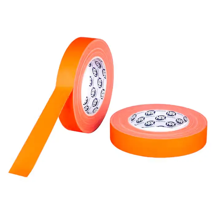HPX Gaffatape fluo orange, 25mm x 25m - Kun i dag