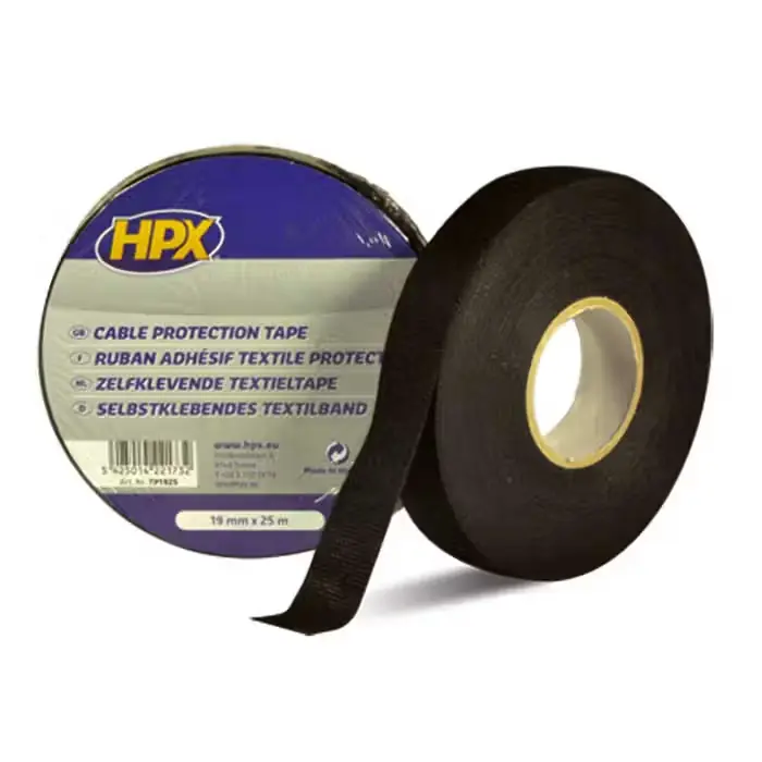 Kan bestilles | HPX HPX Kabelbeskyttelsestape sort 19mm x 25m