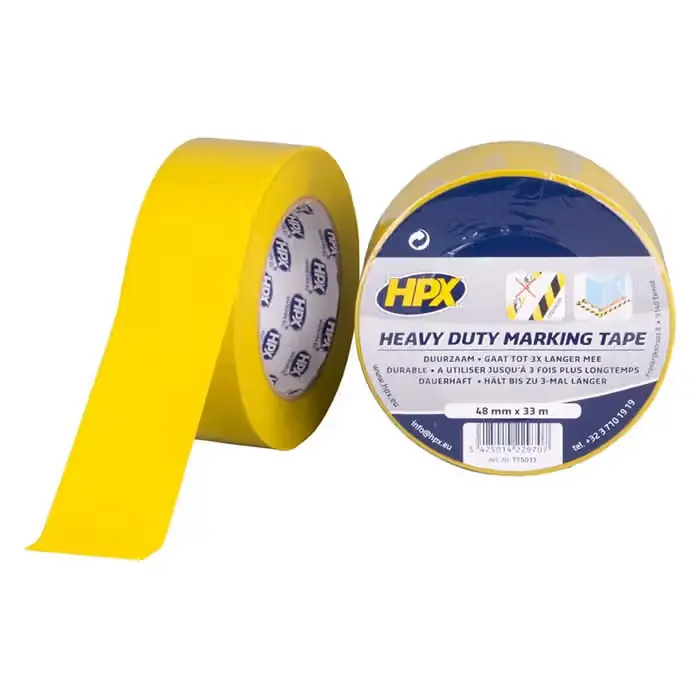 HPX HPX heavy duty markeringstape gul 48mm x 33m - Hurtig forsendelse