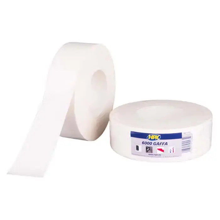 HPX Gaffa 6000 tape hvid, 38mm x 50m | Helt ny