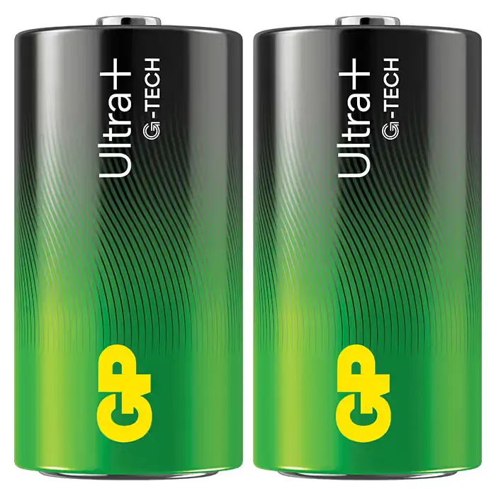 GP-BATTERI GP Ultra Plus Alkaline C-batteri 14AUP/LR14 2-pak | Kan bestilles