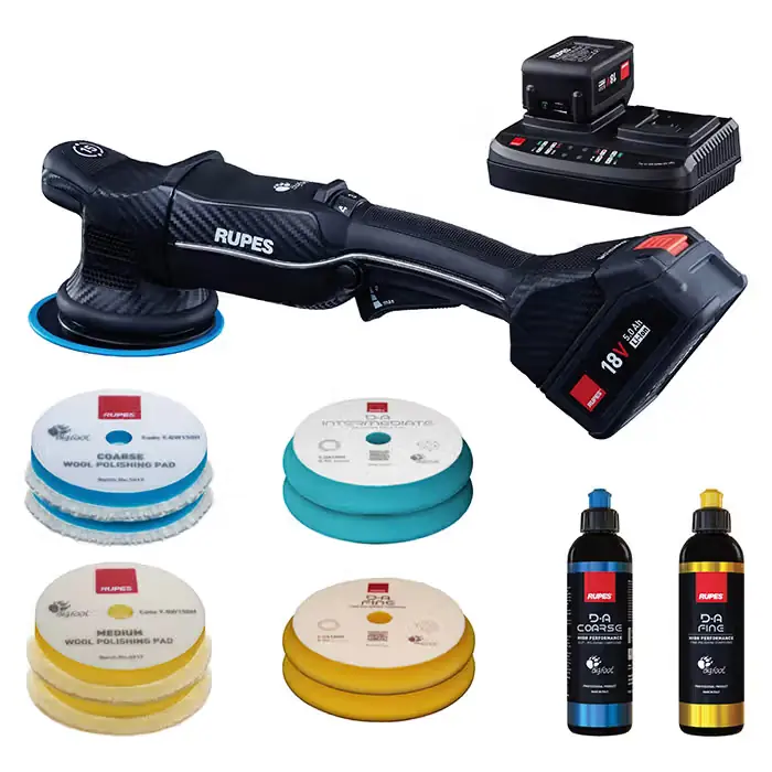 Begrænset antal | RUPES Rupes HLR15 Bigfoot Ibrid Polisher BAS Kit Ø125mm