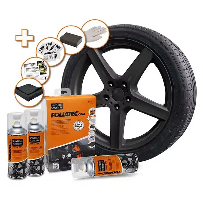 Netop kommet | FOLIATEC Foliatec fælgmaling kit 2K, blank sort